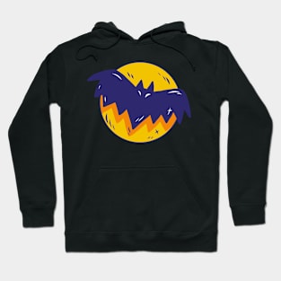 Bat floats before moon Hoodie